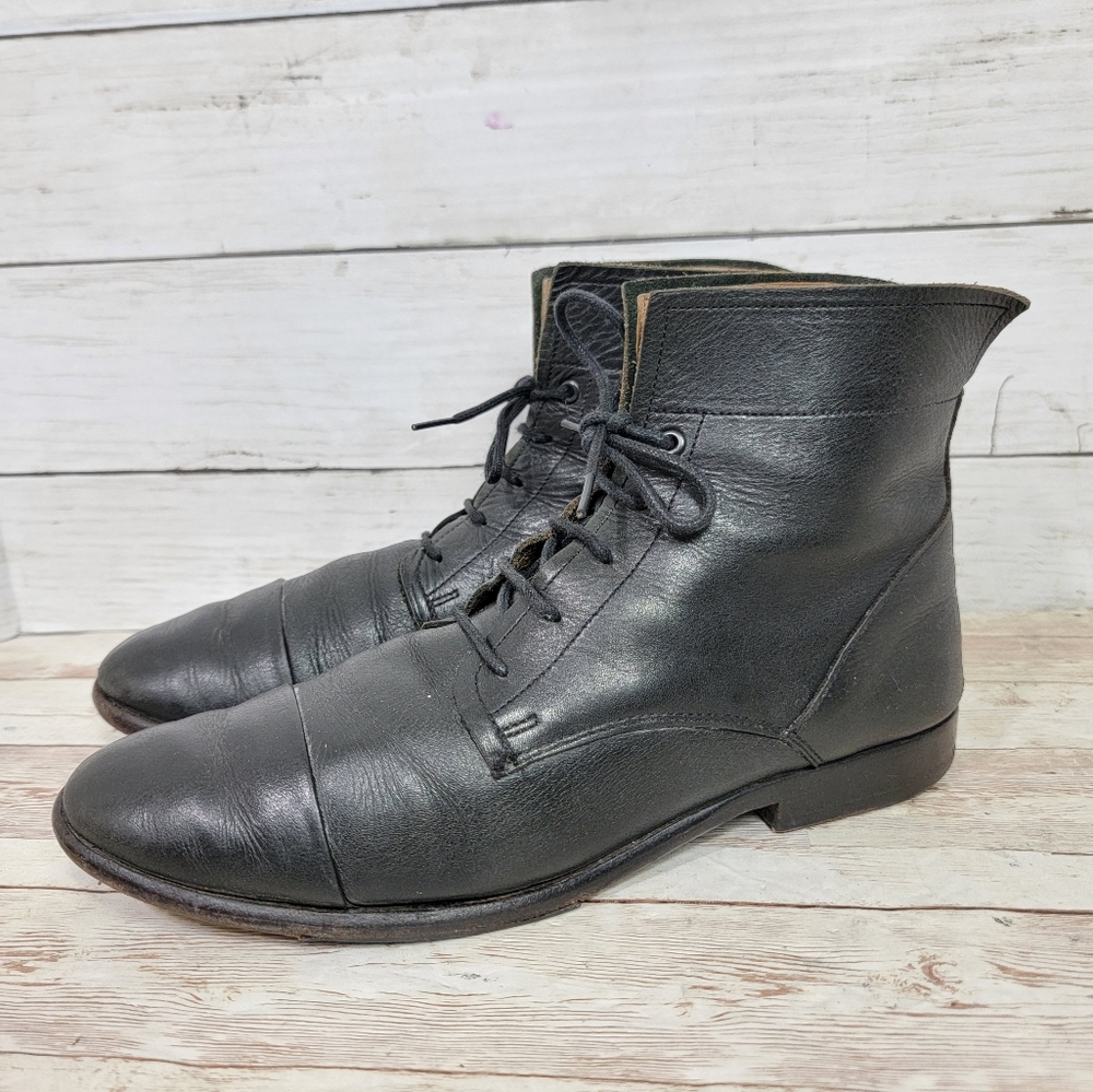 Sutro of San Francisco footwear lace-up boots in black leather